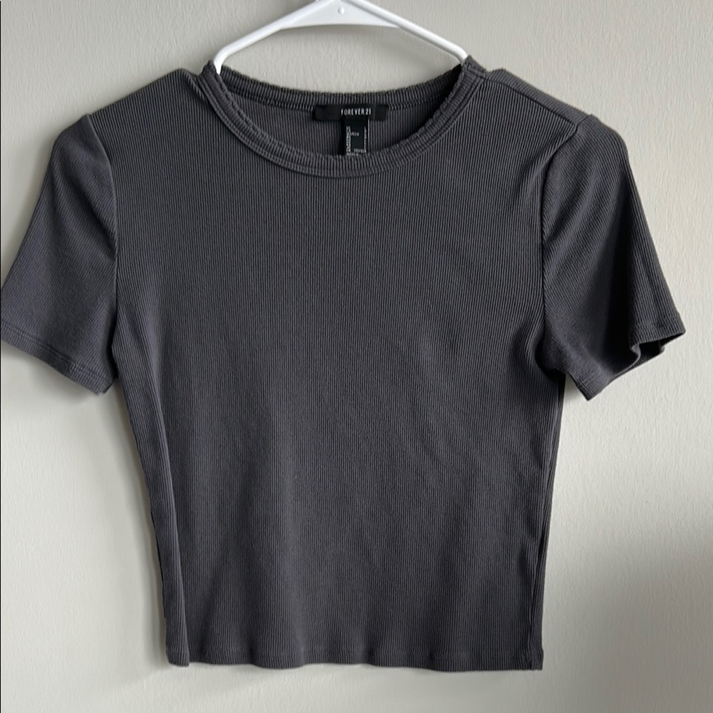 Forever 21 Gray Ribbed Women's Top